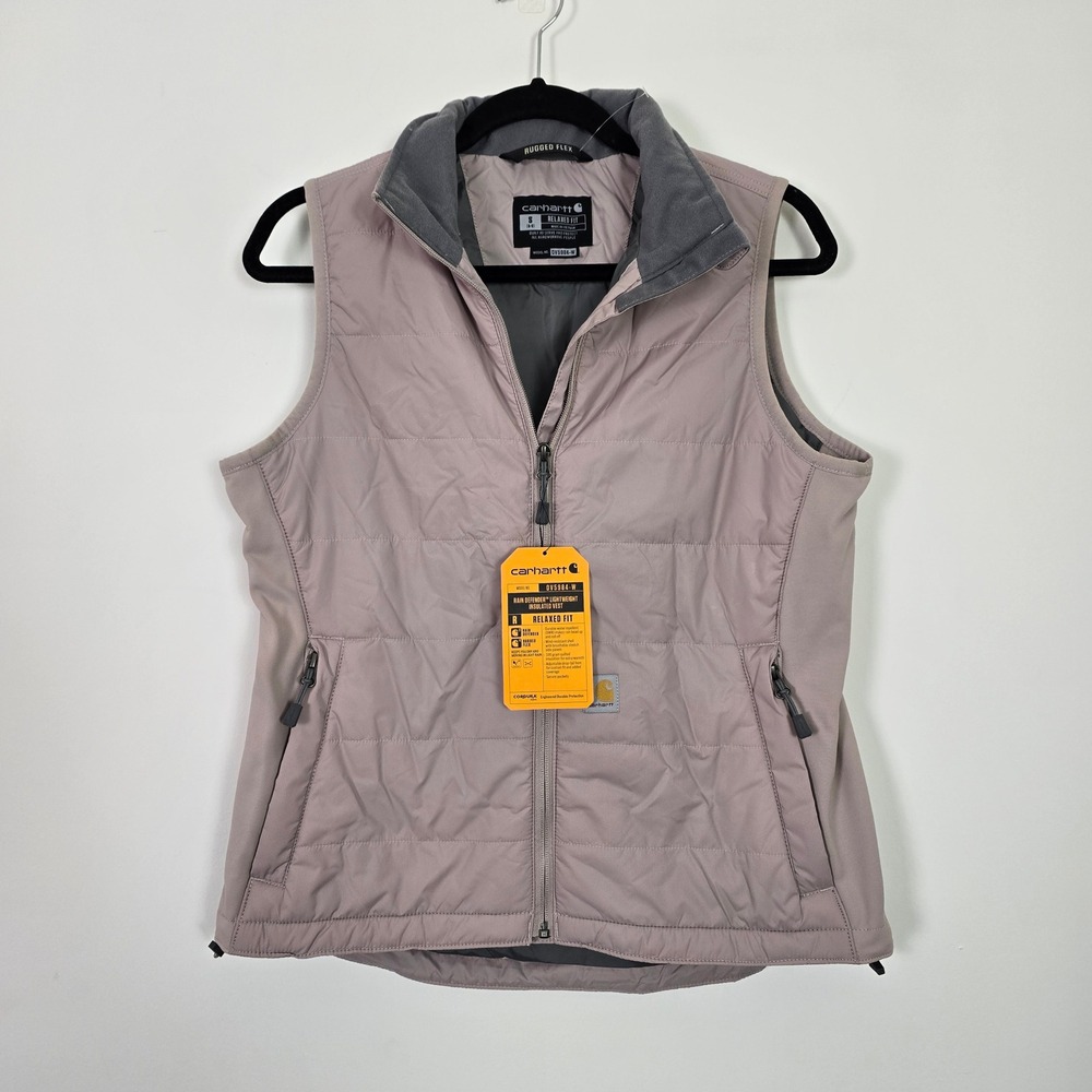Carhartt Rain Defender Vest Women Small S Mauve Insulated Lightweight OV5984-W‎